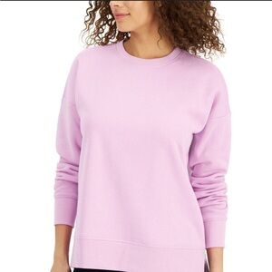 NWOT TNA Crew Neck Cosy Fleece Light Pink Lilac Sweater Size 1